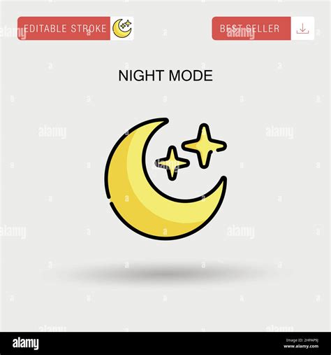 Night Mode Simple Vector Icon Stock Vector Image And Art Alamy