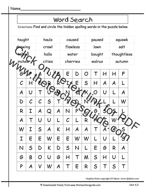 Test your vocabulary in spelling tests for grade three. Wonders Third Grade Unit Four Week Three Printouts