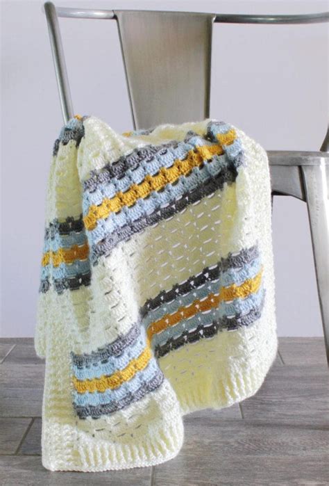 Crochet Boxed Block Stitch Blanket Pattern Etsy Fleece Blanket Diy