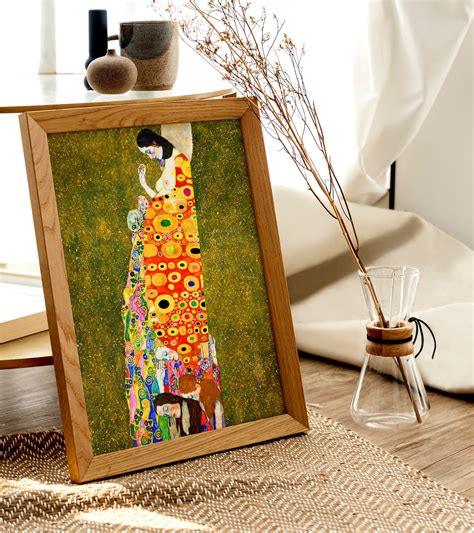 Hope Ii Gustav Klimt Pregnant Woman Art Nouveau Style Etsy