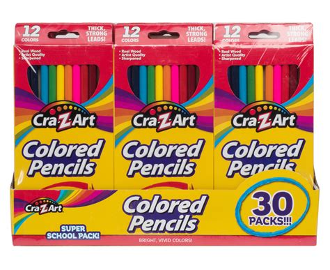 Cra Z Art School Age Quality Colored Pencils 30 Packs Of 12 Count