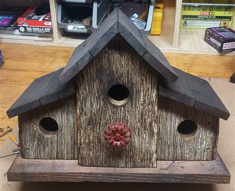 Rustic Barnwood Birdhouse Bird House Kits Homemade Bird Houses