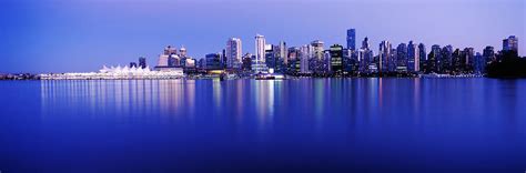 Vancouver Skyline At Night British Photograph By