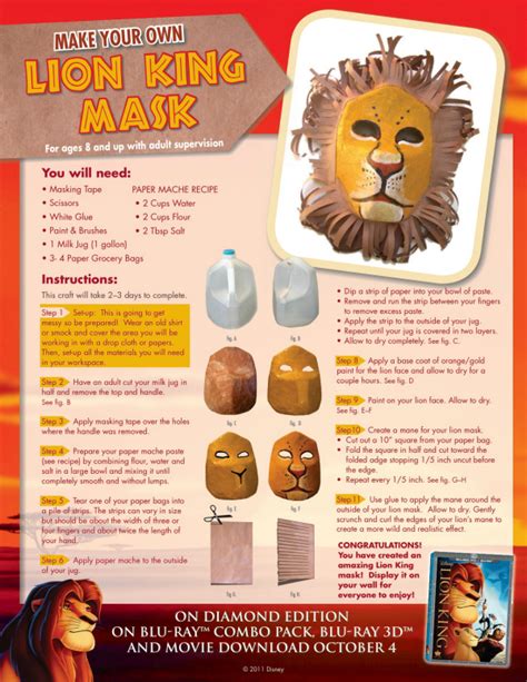 Lion King Mask Template