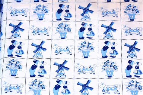 Delft Blue Cotton Fabric Dutch Print Fat Quarter Etsy