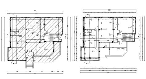 Architectural Building House Floor Plan With Dimension Cadbull