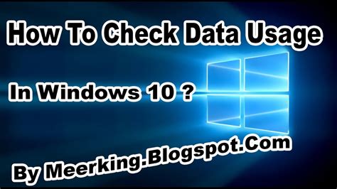 This however, does reset each time you restart. How To Check Data Usage In Windows 10 ? - YouTube