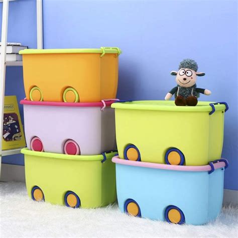 Toy Chest Large Plastic Stackable Organizer Storage Box Container Bin
