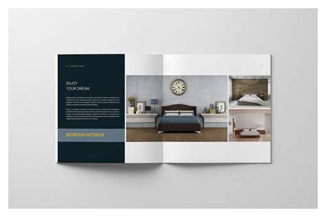 PSD - Square Interior Brochure | Interior brochures, Square brochures, Catalogue design templates