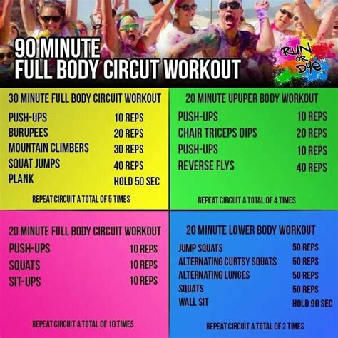 90 Minute Full Body Circuit Workout Health And Fitness Pinterest Gym Time Camps And