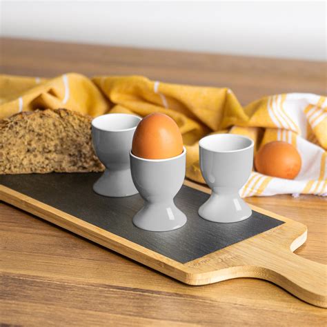 Egg Cup Porcelain Breakfast Hard Soft Boiled Eggs Dipping Holder Grey Ebay