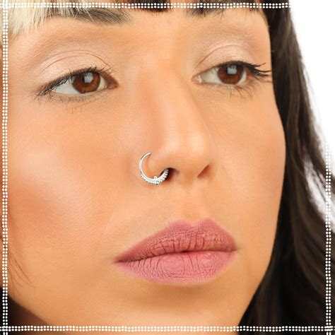 India Nose Ring Silver Nose Ring Nose Hoops 18 Gauge Etsy