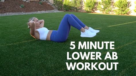 5 Minute Lower Ab Workout Youtube