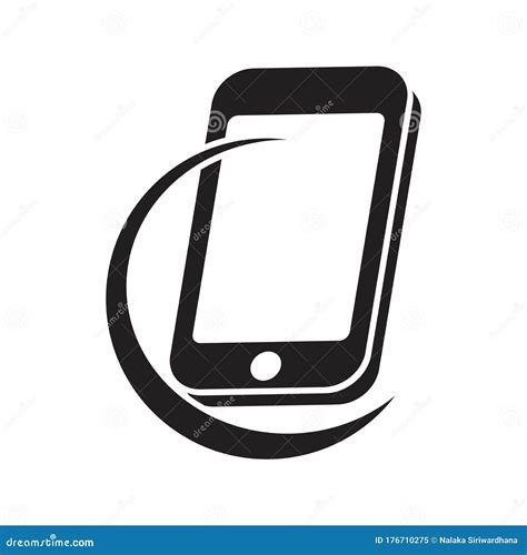 Logo Mobiele Telefoons Smartphoneverbinding Vector Illustratie