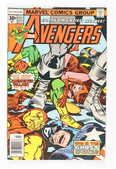 1977 The Avengers Issue 157 Marvel Comic Book Pristine Auction