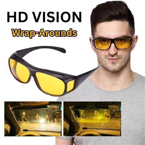 hd vision wrap around sunglasses night and day vision night view driving glasses anti glare