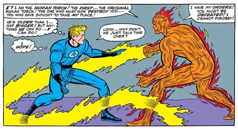 Human Torch Vs Human Torch Human Torch Comic Drawing Comic Book