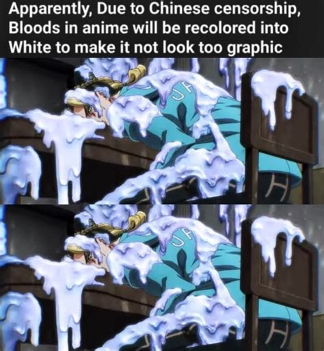 Apparently Due To Chinese Censorship Bloods In Anime Will Be