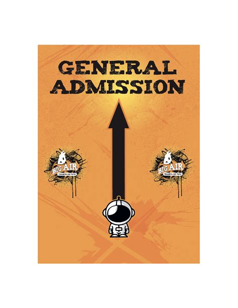 General Admission Logo Forward Arrow Sign 85x11