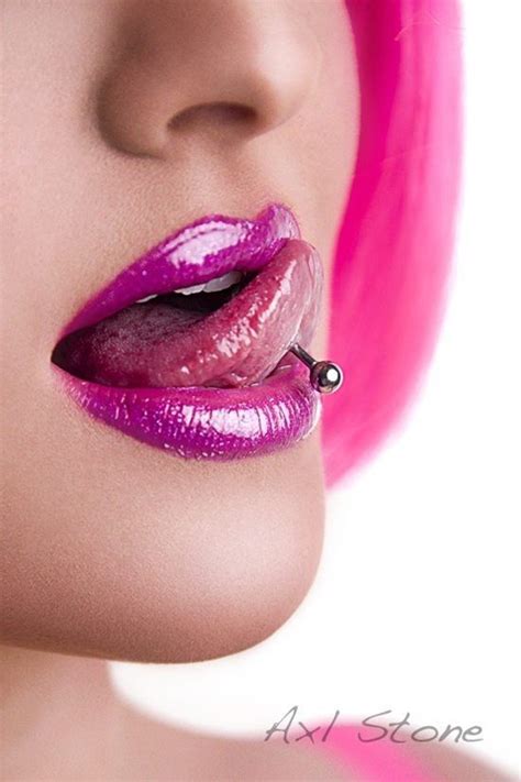 Unique Tongue Piercing Ideas Piercingeasily Tongue Piercing Hot Lips Pink Lips
