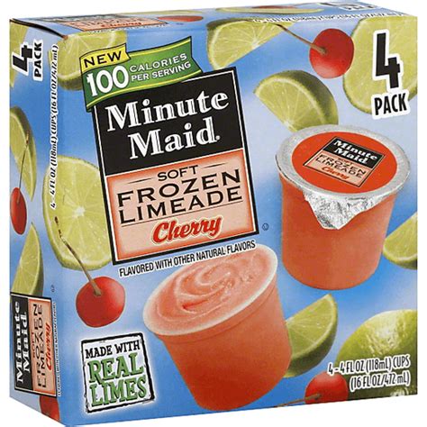 Minute Maid Frozen Limeade Soft Cherry Ice Cream Treats And Toppings