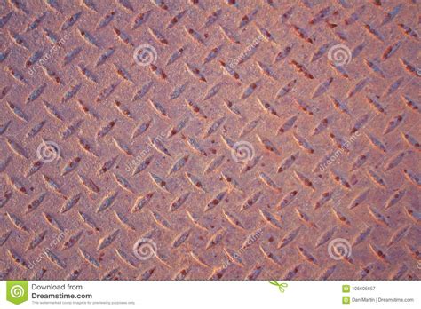 Rusted Diamond Plate Steel Texture Black And White Stock Image Image