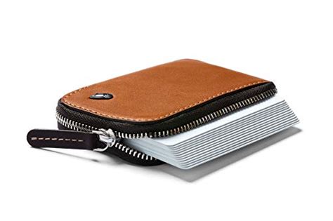 Bellroy Card Pocket Small Leather Zipper Card Holder Wallet Holds 4
