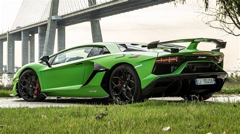 Download Car Green Car Supercar Vehicle Lamborghini Aventador Svj Hd