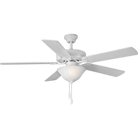 Progress Lighting 5 Blade 52 In Integrated Led White Ceiling Fan With