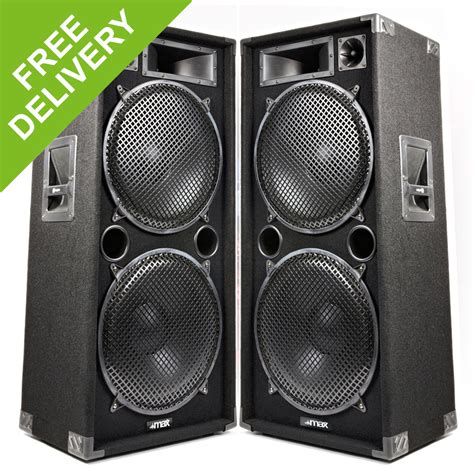 Pair Max 2x15 4000w Passive Dj Band Karaoke Pa Disco Loud Bass Speakers