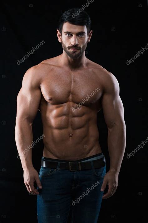 Handsome Muscular Man With Naked Torso Stock Photo By Vadymvdrobot