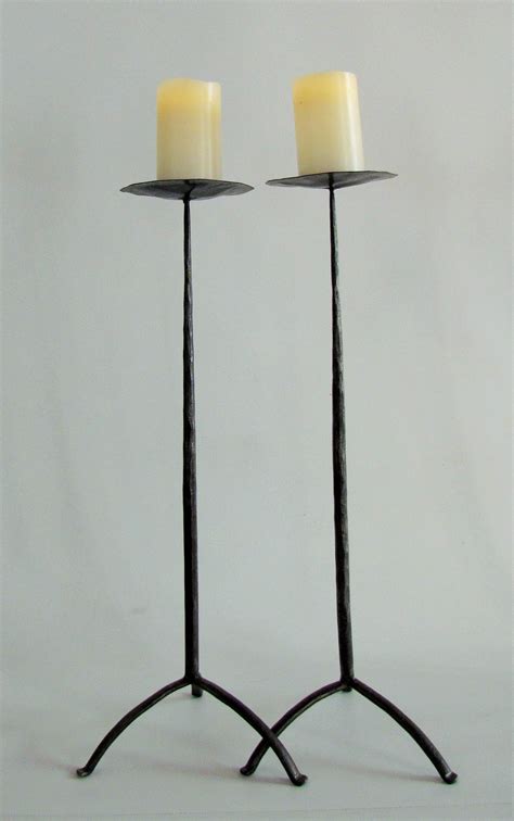 Pairs Of Wrought Iron Candlesticks Lutge Gallery