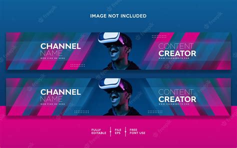 Premium Vector Youtube Channel Banner Template