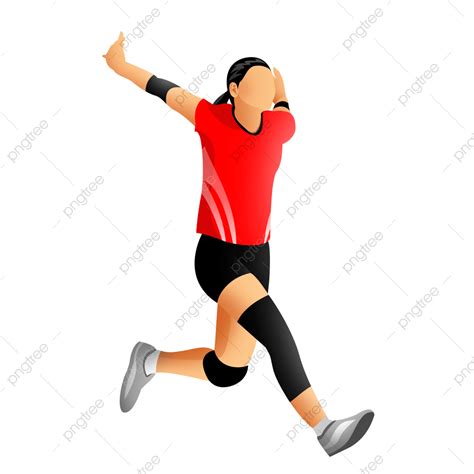 female volleyball player clipart hd png woman volleyball player run and smash volleyball