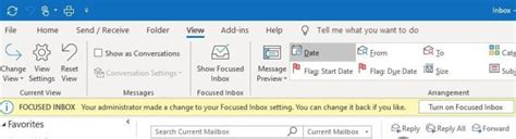 Solved How To Disable Focused Inbox On Office 365 Outlook Using The