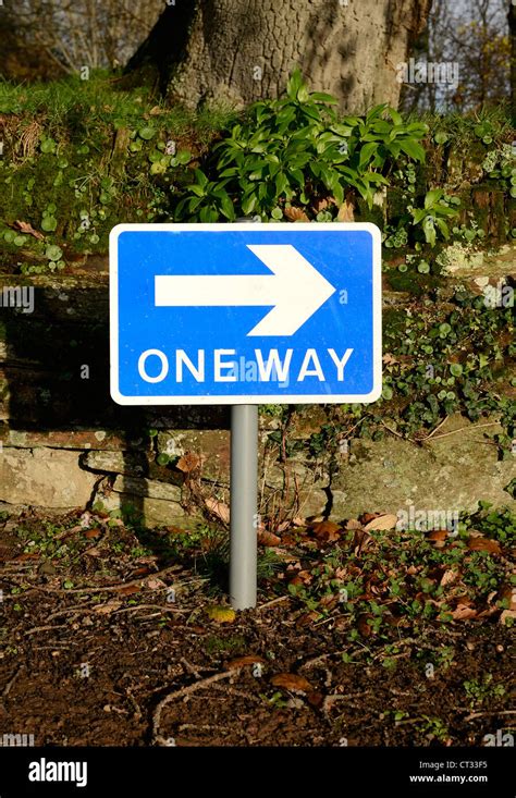 A One Way Sign Stock Photo Alamy