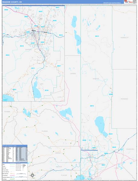 Washoe County Nv Zip Code Maps Color Cast