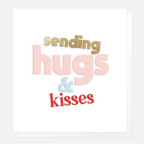 Sending Hugs And Kisses Card By Caroline Gardner Vibrant Home