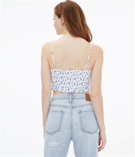 Floral Bustier Cropped Cami