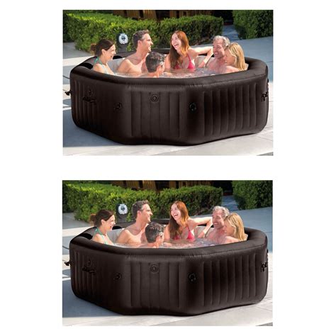 Intex Pure Spa 6 Person Inflatable Portable Heated Bubble Hot Tub Spa