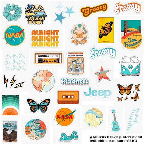Orange And Teal Stickers Iphone Case Stickers Tumblr Stickers Print