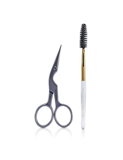 Tweezerman Stainless Brow Shaping Scissors And Brush Millers