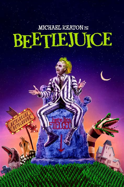 Beetlejuice Movie Poster Michael Keaton Etsy