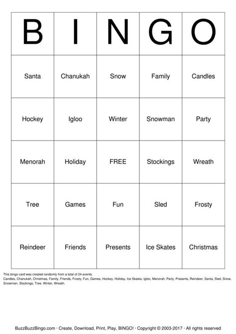 Snowman Bingo Cards To Download Print And Customize