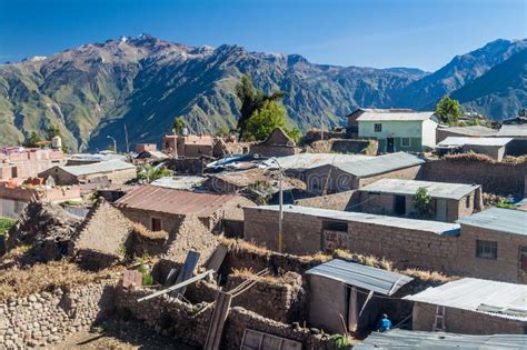Roofs Of Cabanaconde Village Stock Image Image Of Canyon Colca