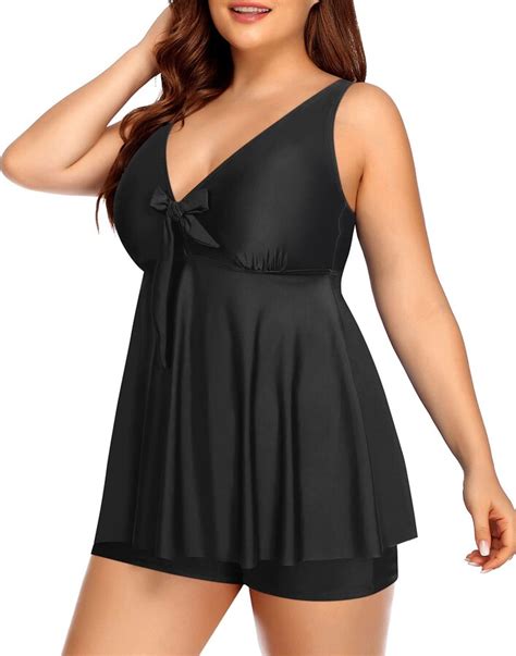 Yonique Plus Size Tankini Swimsuits For Women Flowy Bathing Suits With