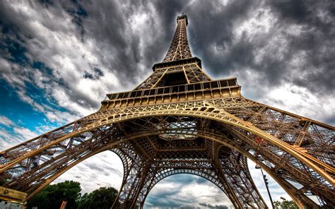Nature Landscape Clouds Eiffel Tower Paris France Architecture