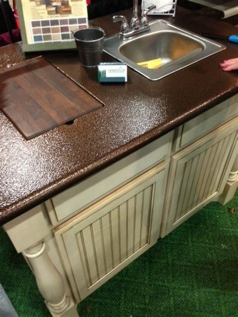 The painted cabinets are just as easy to clean as the laminate ones. Spray paint Copper metal to your laminate countertops ...