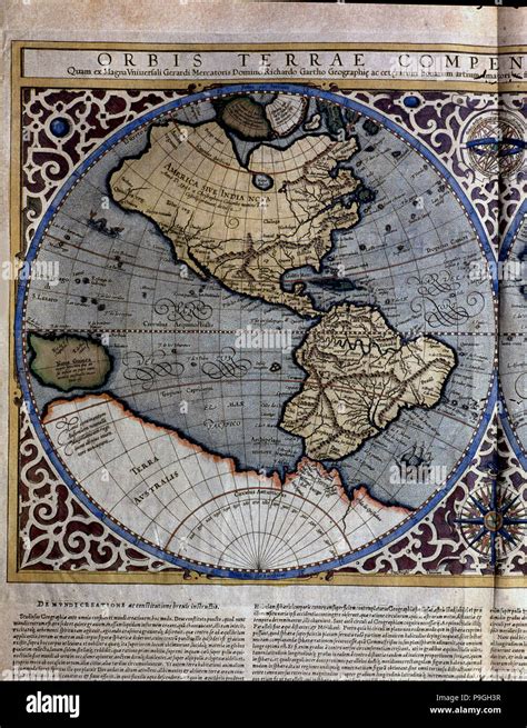 Atlas De Gerardus Mercator De 1595 El Mapa De Las Américas Y Parte