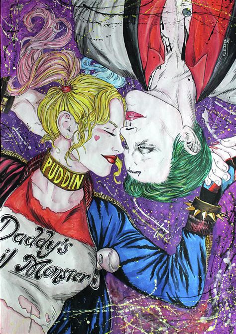 Harley Quinn And Joker Painting By Sledjee Art